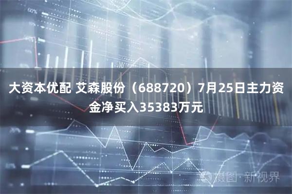 大资本优配 艾森股份(688720)7月25日主力资金净买入35383万元