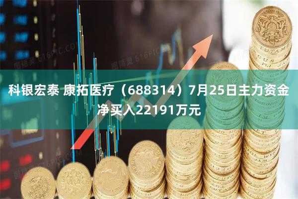 科银宏泰 康拓医疗（688314）7月25日主力资金净买入22191万元